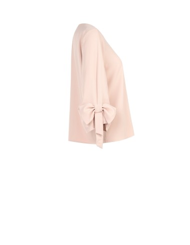 Ruime blouse van soepelvallende stof met maxi-strikken op de mouwen Rinascimento