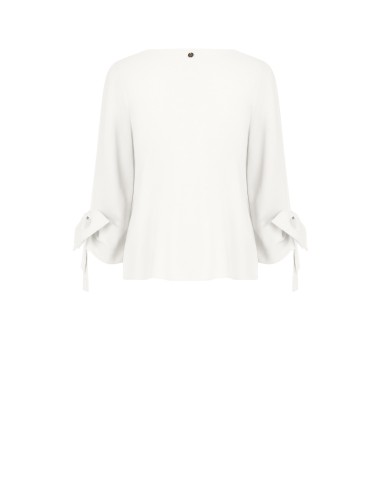 Ruime blouse van soepelvallende stof met maxi-strikken op de mouwen Rinascimento