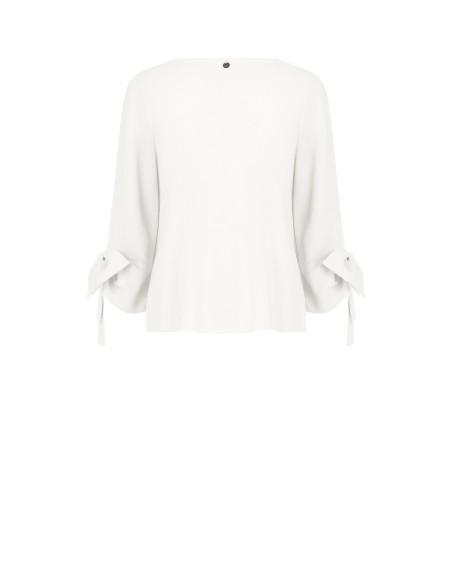 Ruime blouse van soepelvallende stof met maxi-strikken op de mouwen Rinascimento