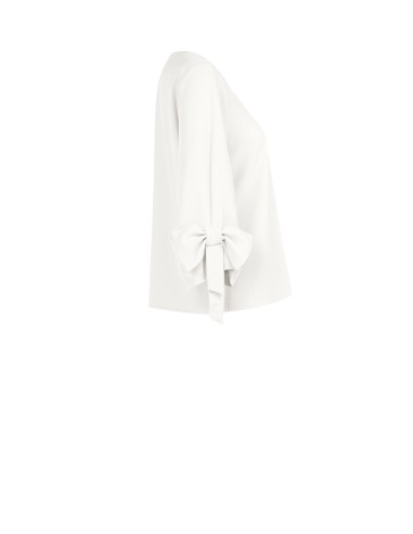 Blouse ample en tissu fluide avec maxi nœuds sur les manches Rinascimento