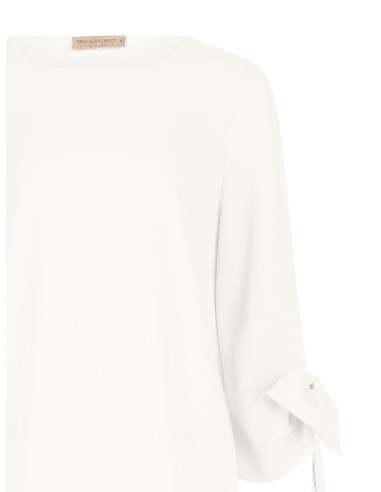 Blouse ample en tissu fluide avec maxi nœuds sur les manches Rinascimento