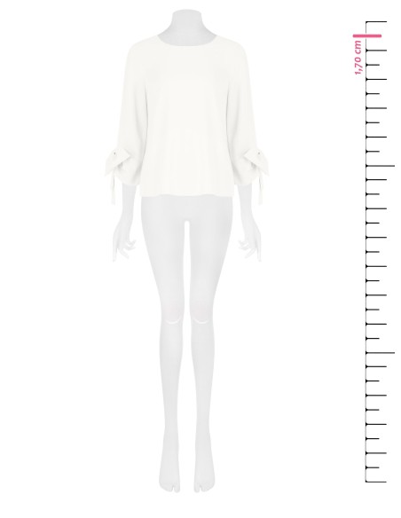 Blouse ample en tissu fluide avec maxi nœuds sur les manches Rinascimento