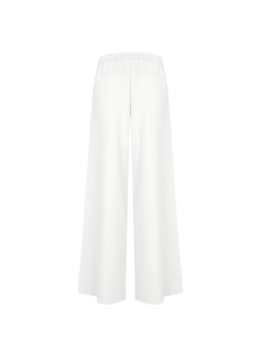 Pantalon palazzo en tissu fluide avec plis et élastique au dos Rinascimento