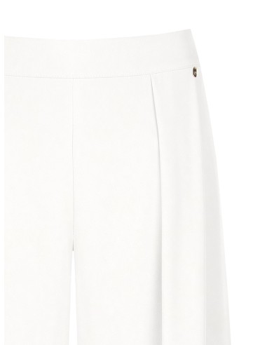 Pantalon palazzo en tissu fluide avec plis et élastique au dos Rinascimento