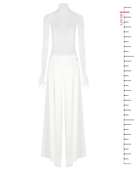Pantalon palazzo en tissu fluide avec plis et élastique au dos Rinascimento