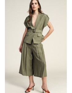Pantalon large à plis souples Dixie