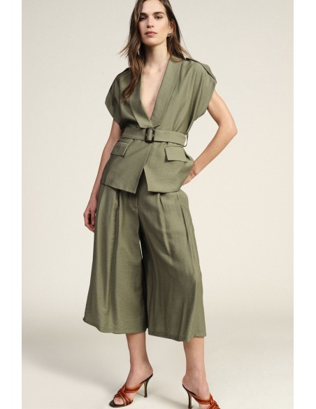 Pantalon large à plis souples Dixie