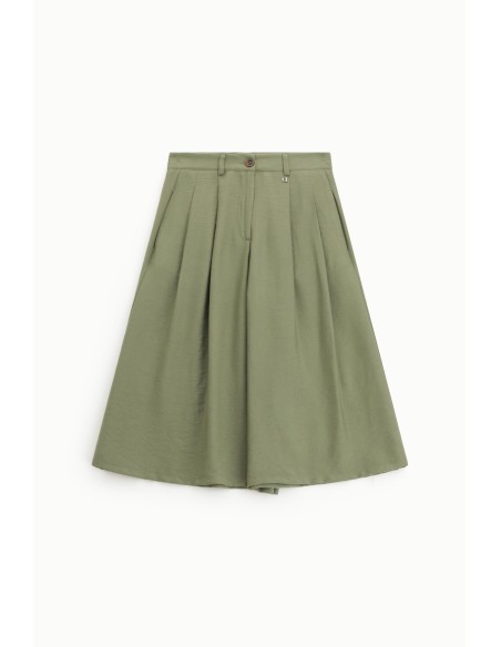Dixie Wijde Broek Met Zachte Plooien