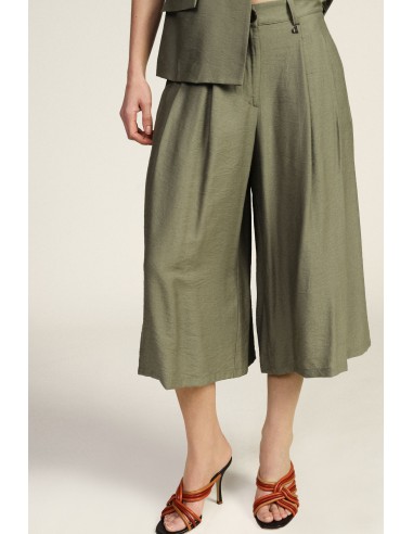 Dixie Wijde Broek Met Zachte Plooien