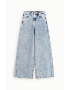 Dixie jeans met wijde pijpen, hoge taille en lichte wassing 2