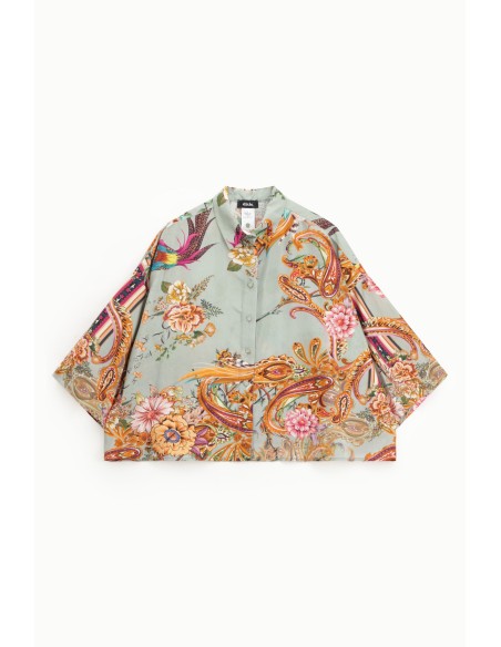Dixie-shirt met bloemenprint en ruime pasvorm