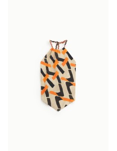 Top à encolure nouée et motif géométrique Dixie 2