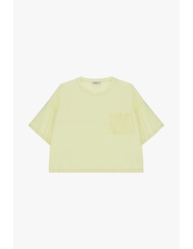 T-shirt met geborduurd borstzakje en boxy fit van Dixie