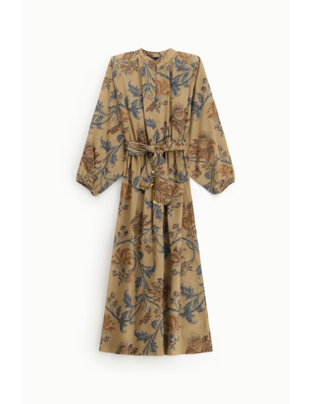 Robe longue à imprimé floral et ceinture Dixie
