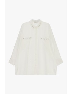 Chemise avec manches à volants et nœud Dixie