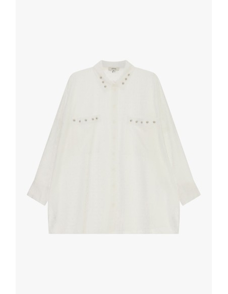 Chemise avec manches à volants et nœud Dixie