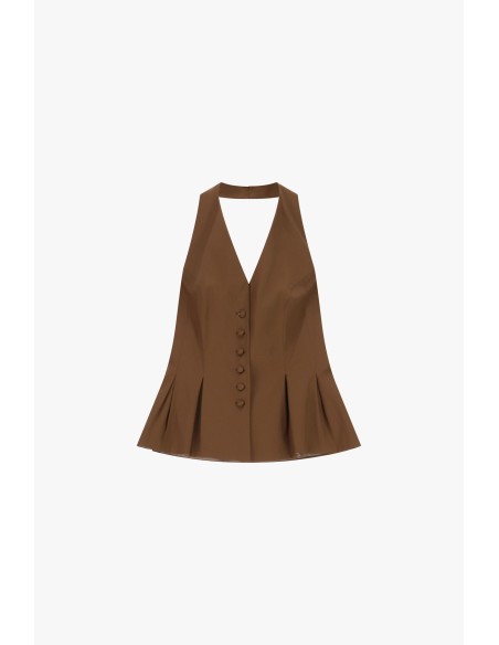 Gilet évasé sans manches Fermeture à boutons Dixie