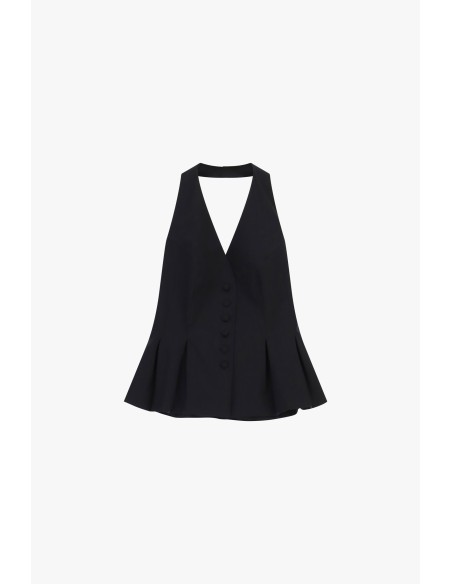Gilet évasé sans manches Fermeture à boutons Dixie