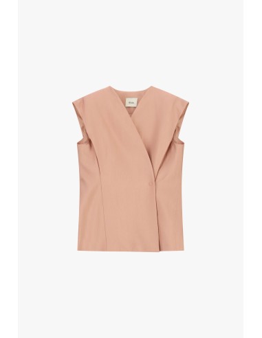 Gilet tailleur avec épaules structurées et fermeture croisée Dixie