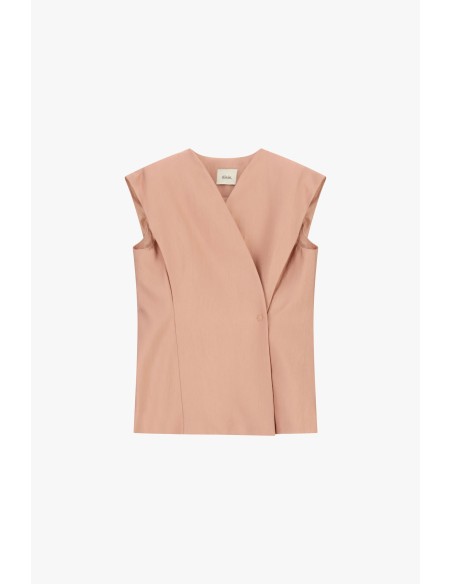 Gilet tailleur avec épaules structurées et fermeture croisée Dixie
