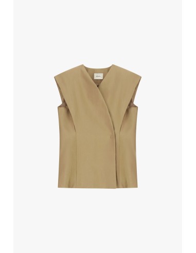 Gilet tailleur avec épaules structurées et fermeture croisée Dixie