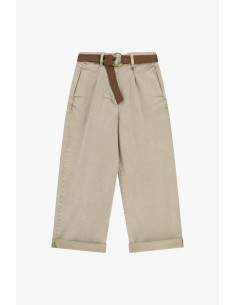 Chino-fitbroek met tailleband en omslag van Dixie
