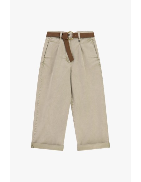 Chino-fitbroek met tailleband en omslag van Dixie