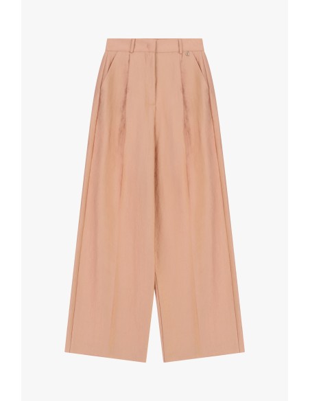 Dixie Palazzo-broek met hoge taille en plooien aan de voorkant