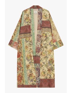 Dixie Long Patchwork Floral Fantasy Duster Coat