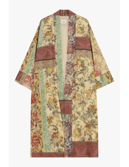 Dixie Long Patchwork Floral Fantasy Duster Coat