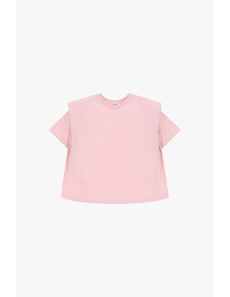 T-shirt met gestructureerde schouders en vierkante pasvorm Dixie