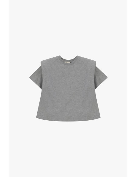 T-shirt Dixie à épaules structurées et coupe carrée