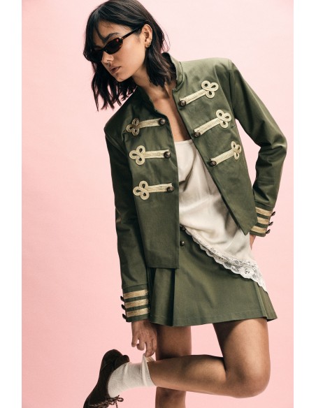 Veste de chemise courte avec boutons décoratifs S.V.P.