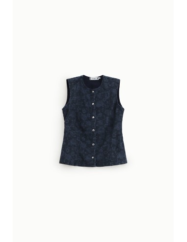 Gilets slim à imprimé floral et boutons s'il vous plaît