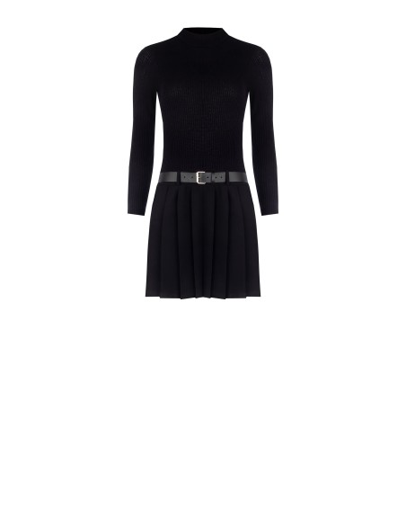 Robe courte à effet 2 pièces avec ceinture assortie en similicuir Rinascimento