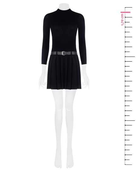 Robe courte à effet 2 pièces avec ceinture assortie en similicuir Rinascimento