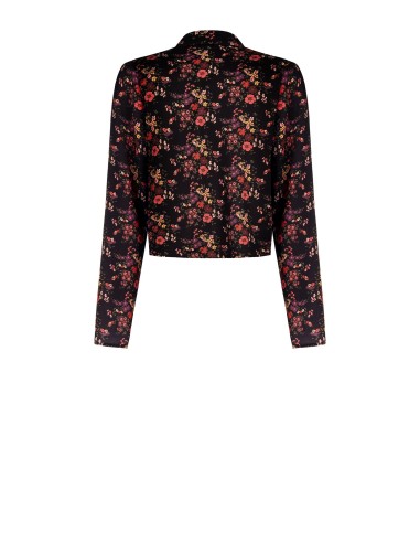 Chemise courte en satin légèrement froncé avec lacets Rinascimento