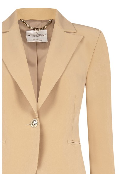 Veste blazer en tissu technique à 1 bouton avec logo Rinascimento