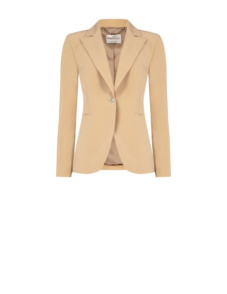 Veste blazer en tissu technique à 1 bouton avec logo Rinascimento