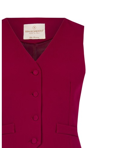 Gilet en tissu technique avec boutons recouverts Rinascimento