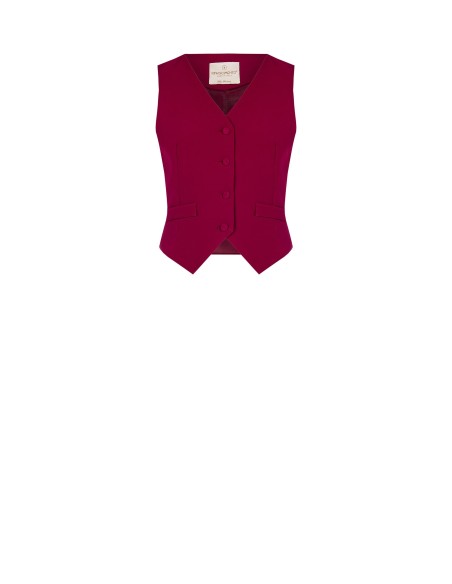 Gilet en tissu technique avec boutons recouverts Rinascimento