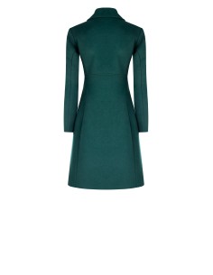 Rinascimento Manteau plissé en velours à double boutonnage 2