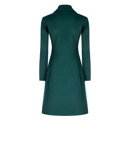 Rinascimento Manteau plissé en velours à double boutonnage