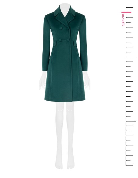 Rinascimento Manteau plissé en velours à double boutonnage