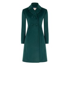 Rinascimento Manteau plissé en velours à double boutonnage
