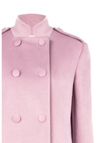 Manteau moyen à double boutonnage en velours Rinascimento