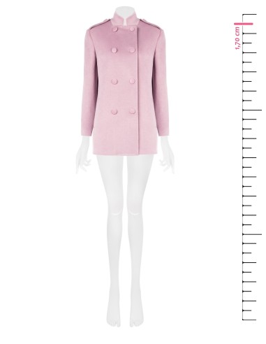 Manteau moyen à double boutonnage en velours Rinascimento
