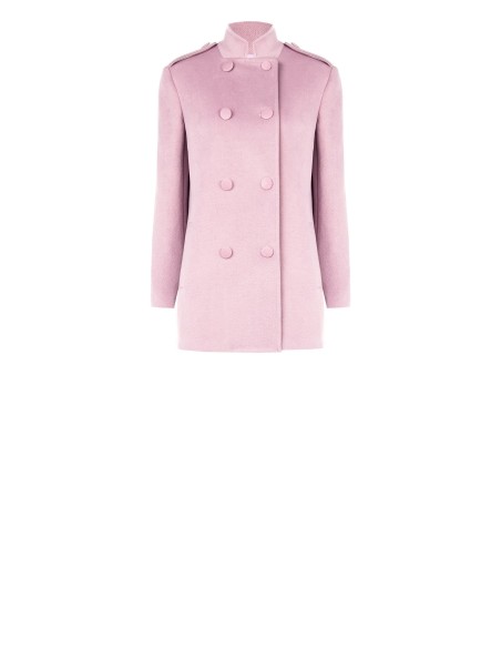 Manteau moyen à double boutonnage en velours Rinascimento