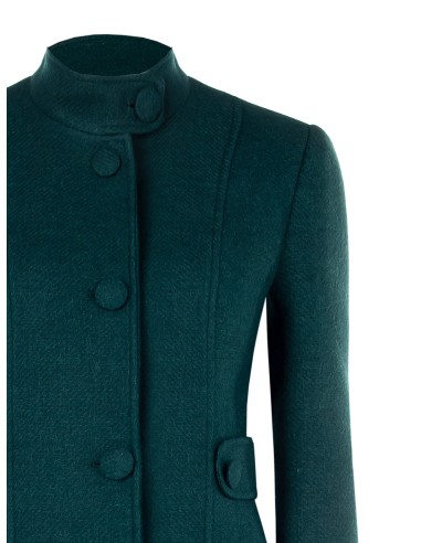 Manteau long plissé en laine Rinascimento