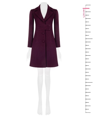 Rinascimento Manteau long plissé avec ceinture